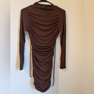 Naked Wardrobe Chocolate Brown Dress